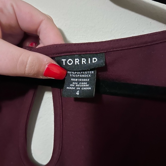 Torrid Sleeveless Peplum Top - Picture 2 of 3